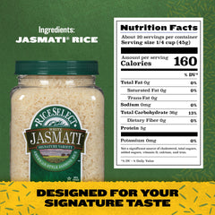 RiceSelect Jasmati long-grain rice grains deliver fluffy, separate results.