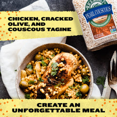 RiceSelect Pearl Couscous served with grilled fish and vegetables