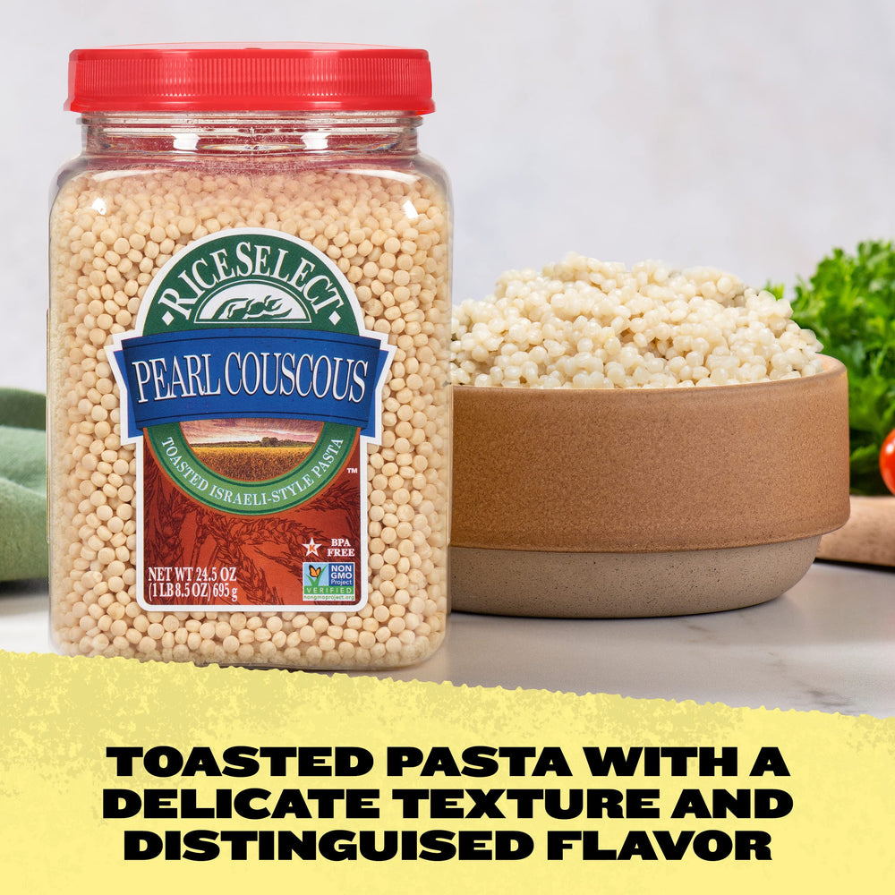RiceSelect Pearl Couscous in lentil soup adding texture and heartiness