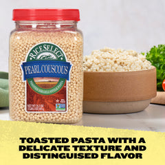 RiceSelect Pearl Couscous in lentil soup adding texture and heartiness