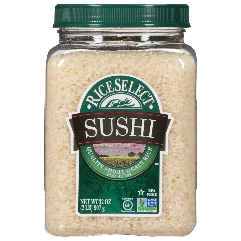 RiceSelect sushi rice in a bowl with glossy grains ideal for rolls