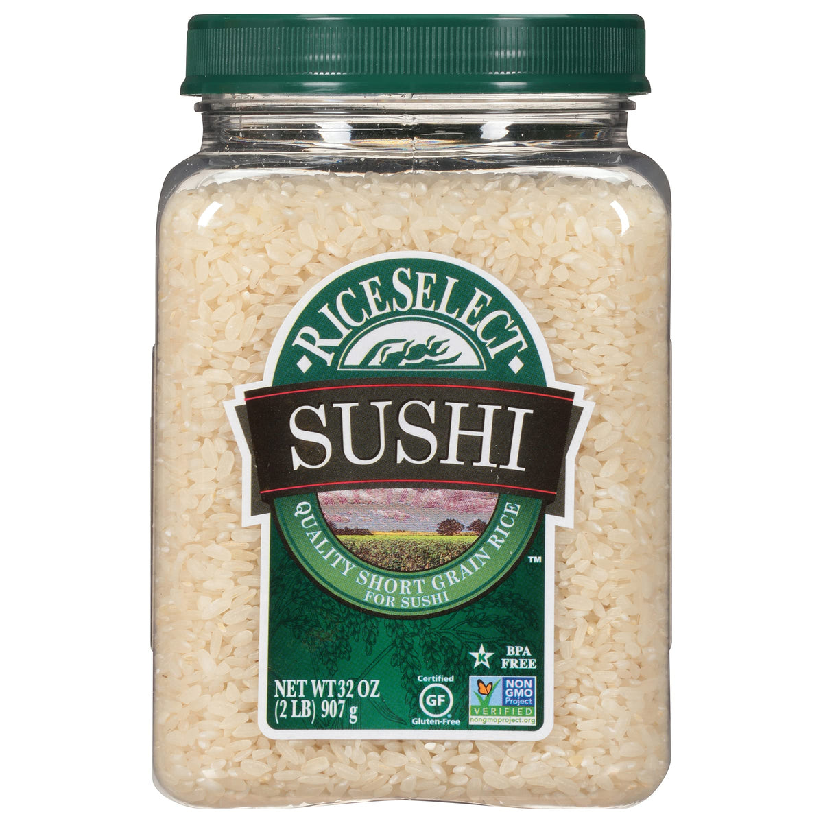 RiceSelect sushi rice in a bowl with glossy grains ideal for rolls