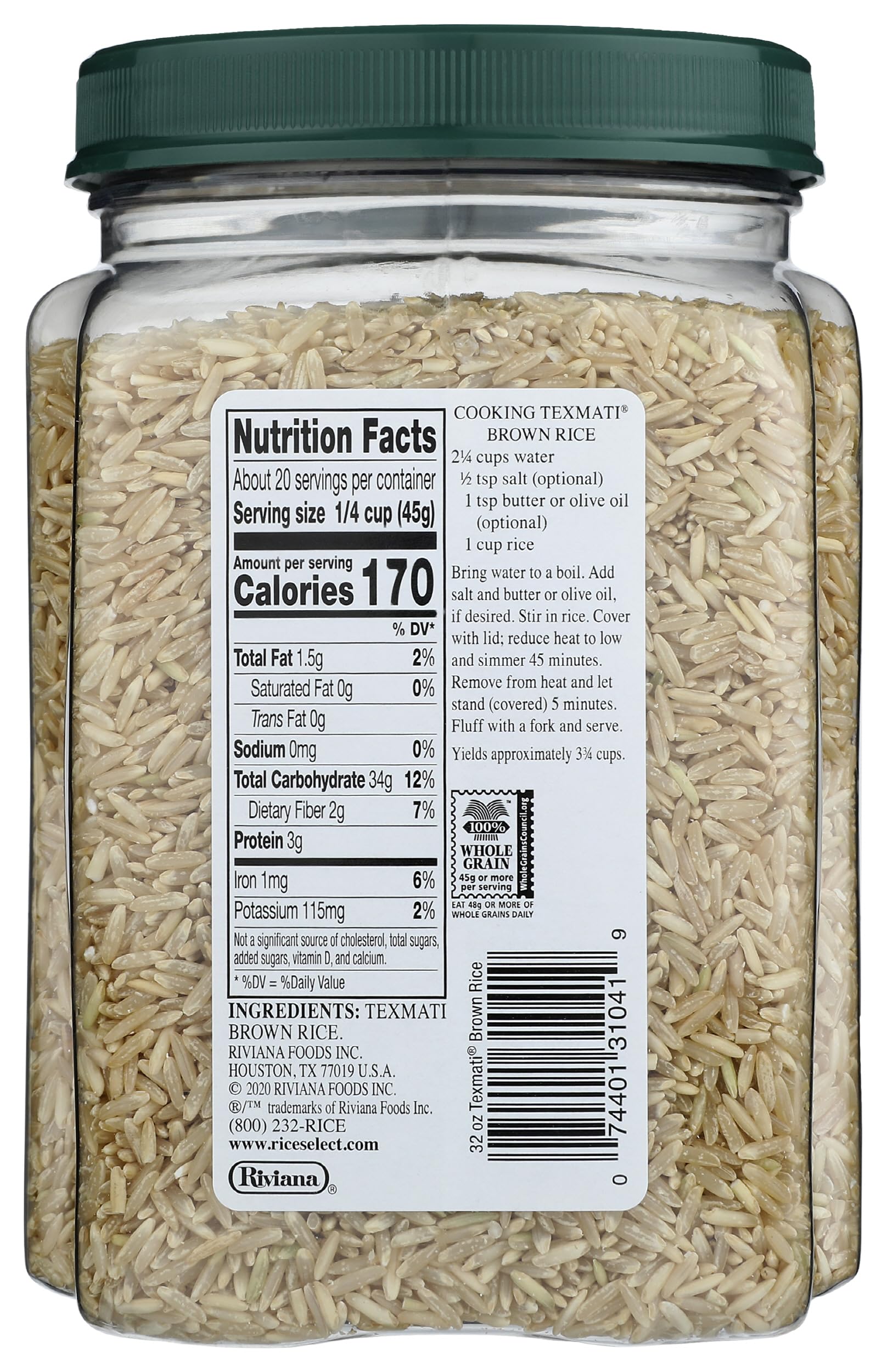 Aromas of RiceSelect Texmati Brown Rice rise as it steams, signaling fluffy, separate grains.