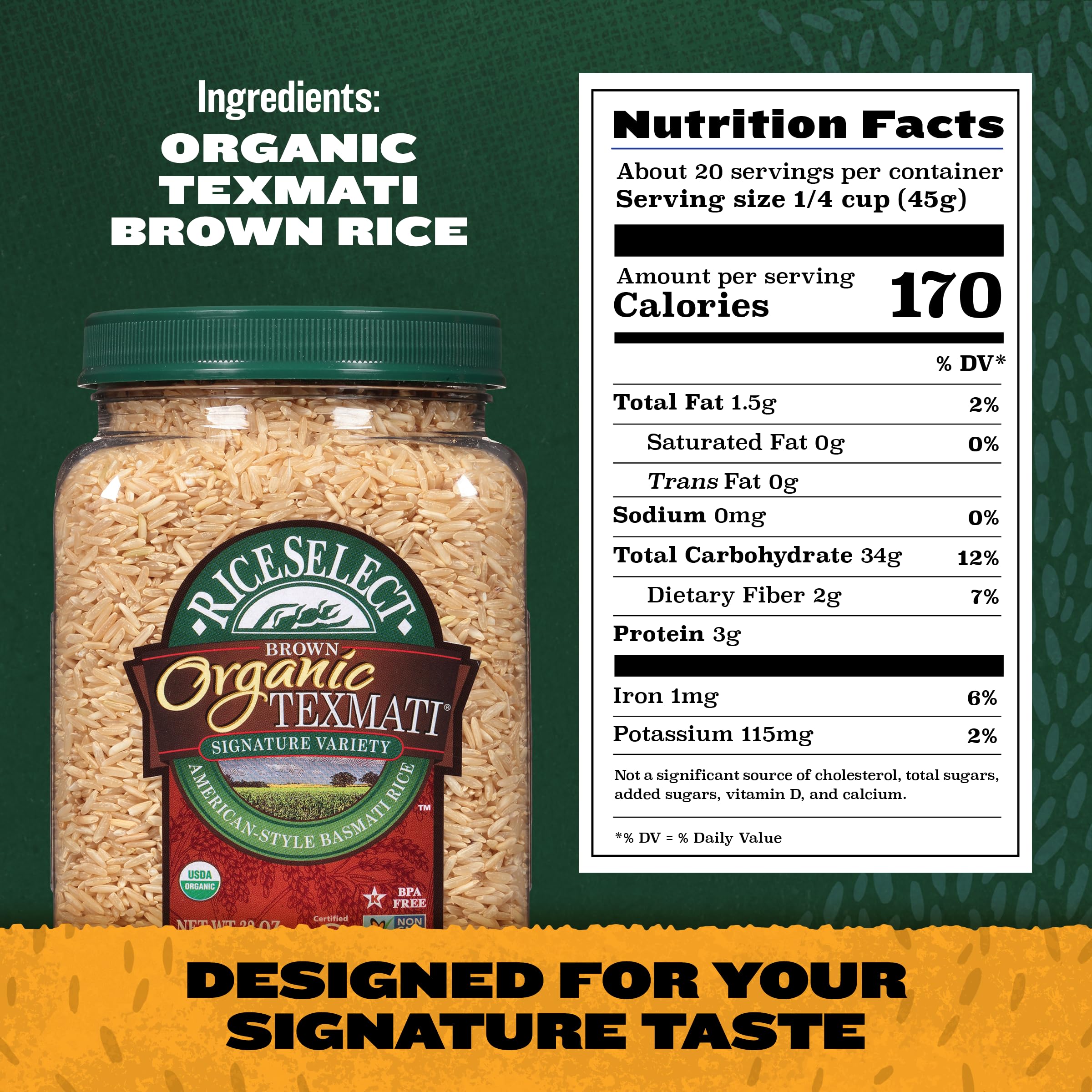 RiceSelect Texmati Brown Rice aroma hints at popcorn-like scent enhancing meals.