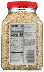 RiceSelect White Quinoa jar opened on counter, ready for quick meals