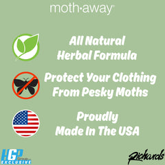 Richards Moth Away sachets in a drawer protect fabrics with natural fragrance