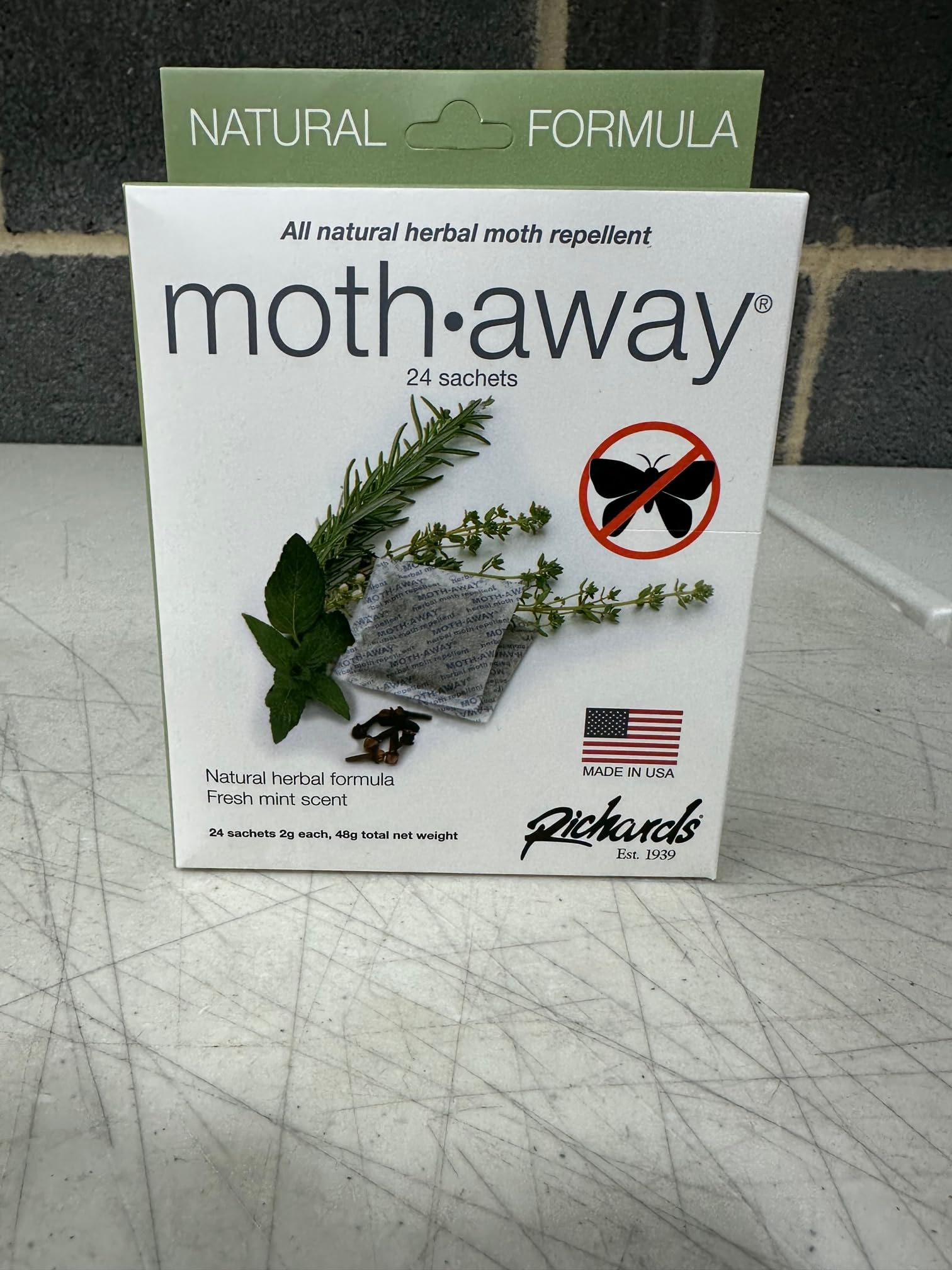 Made in USA Richards Moth Away sachets emphasize eco-friendly materials