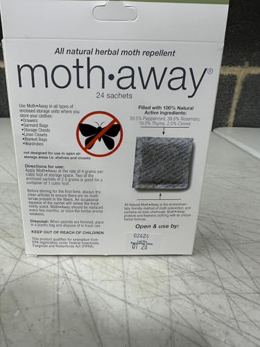 Simple placement with Richards Moth Away sachets for ongoing protection