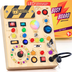 RichBoy Busy Board with 37 activities for toddlers promotes hands-on learning on the go