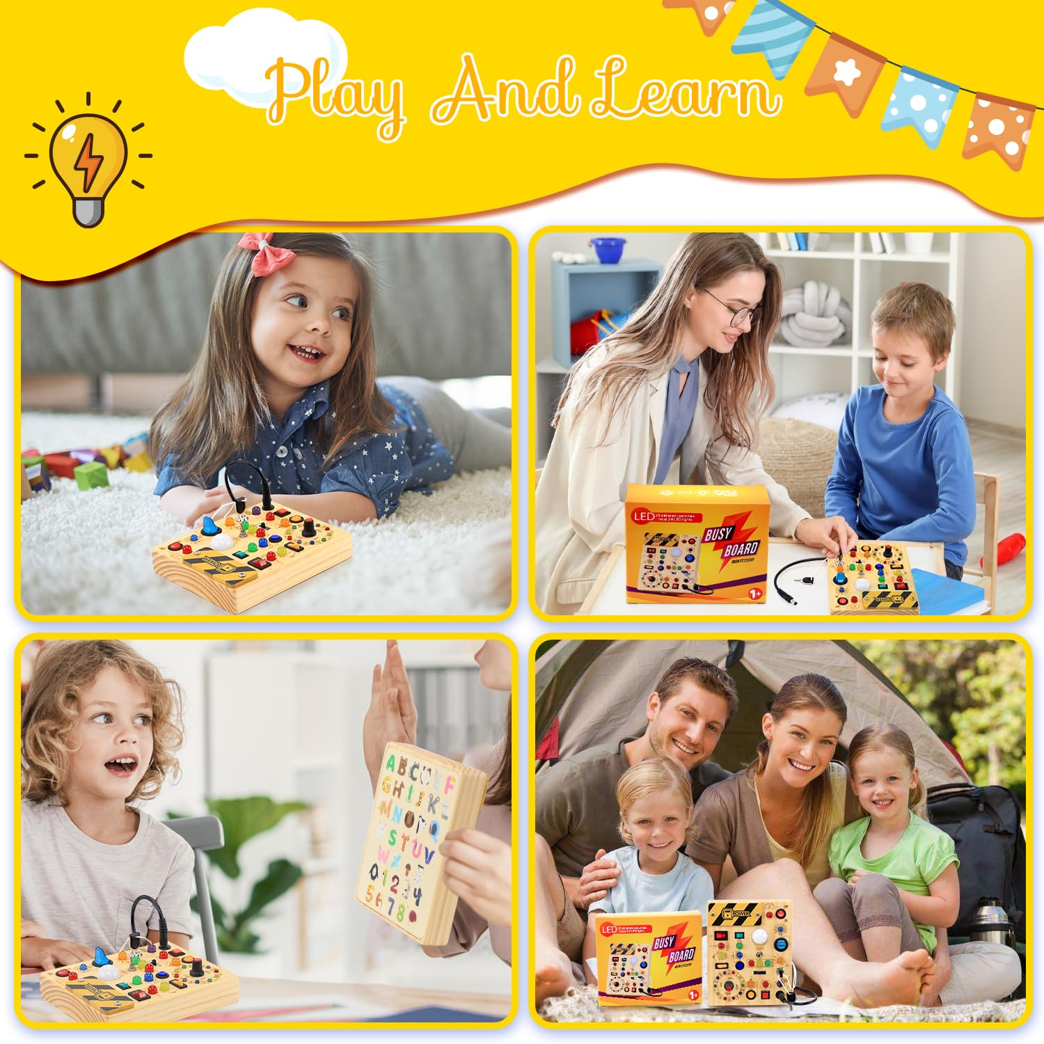 RichBoy Busy Board gift-ready Montessori toy for milestones and holidays