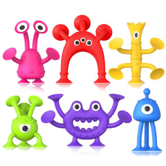 Richtim alien suction cup bath toys for kids offer stackable sensory play.