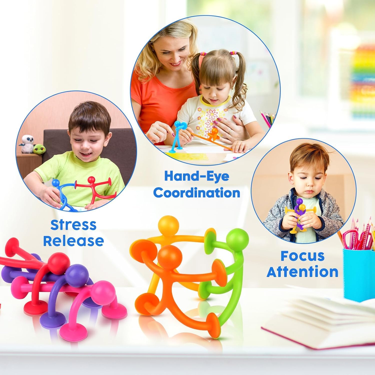 Richtim colorful gift set suction cup toys ideal as stocking stuffers