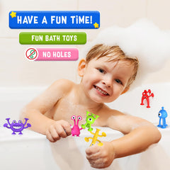 Richtim no-hole bath toy set designed for quick cleaning after baths.