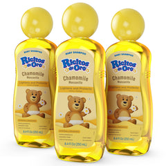 Ricitos de Oro Chamomile Baby Shampoo bottle with tear-free cleansing.
