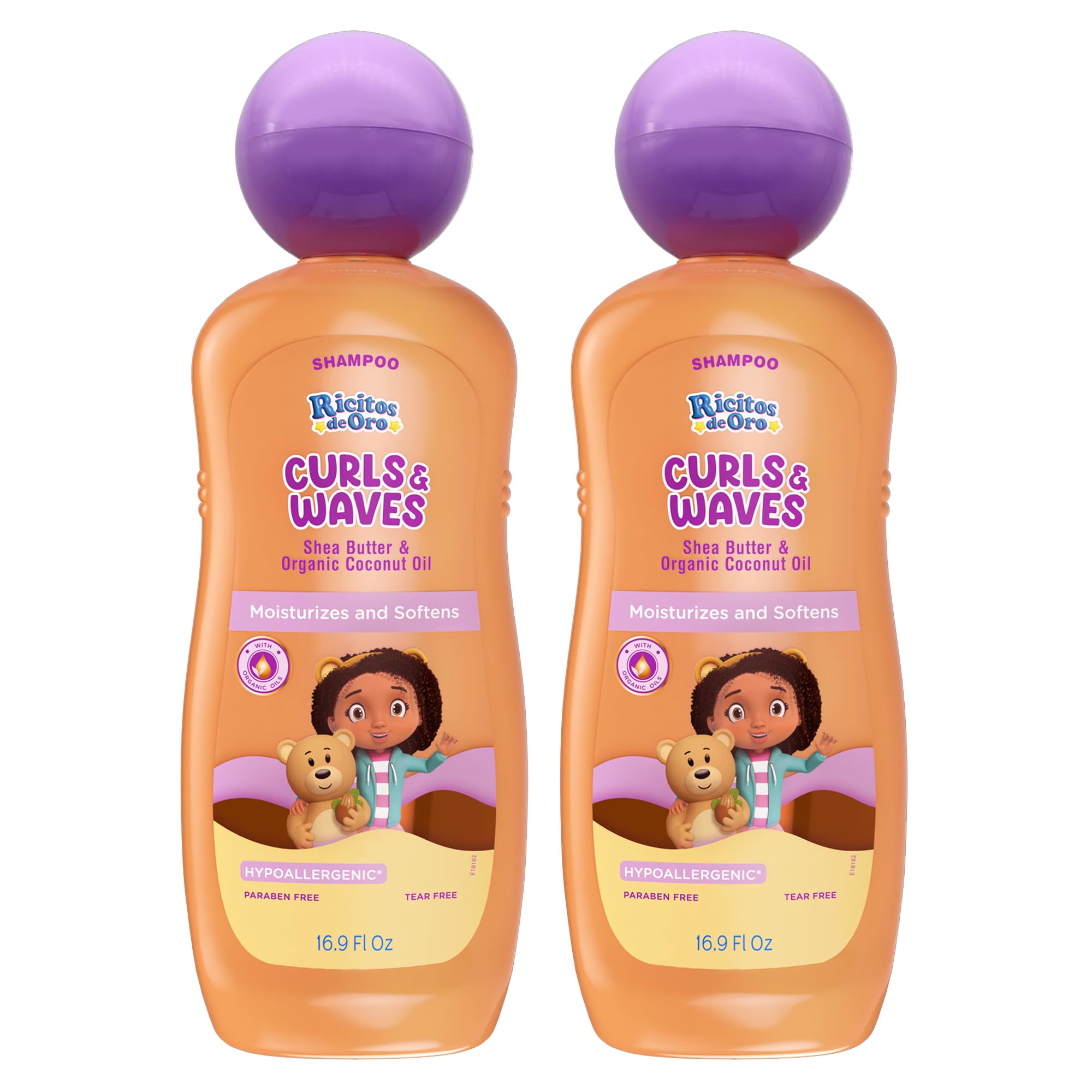 Ricitos de Oro Curls & Waves bottle pour highlights gentle curl-defining cleansing