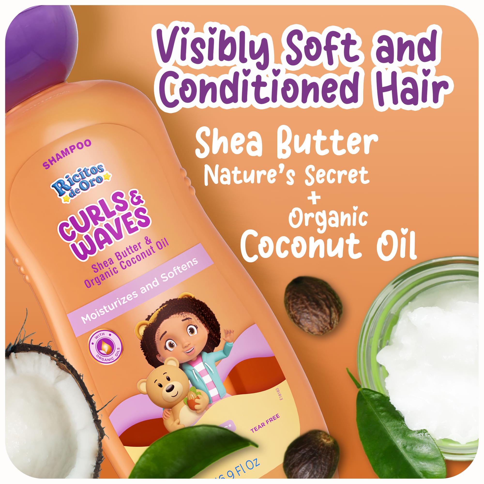 Ricitos de Oro Curls & Waves moisturizes with shea butter for smooth frizz-free hair