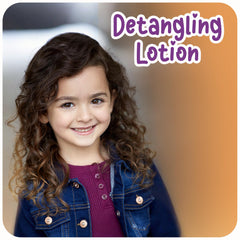 Ricitos de Oro detangler application scene highlighting frizz control and curl definition