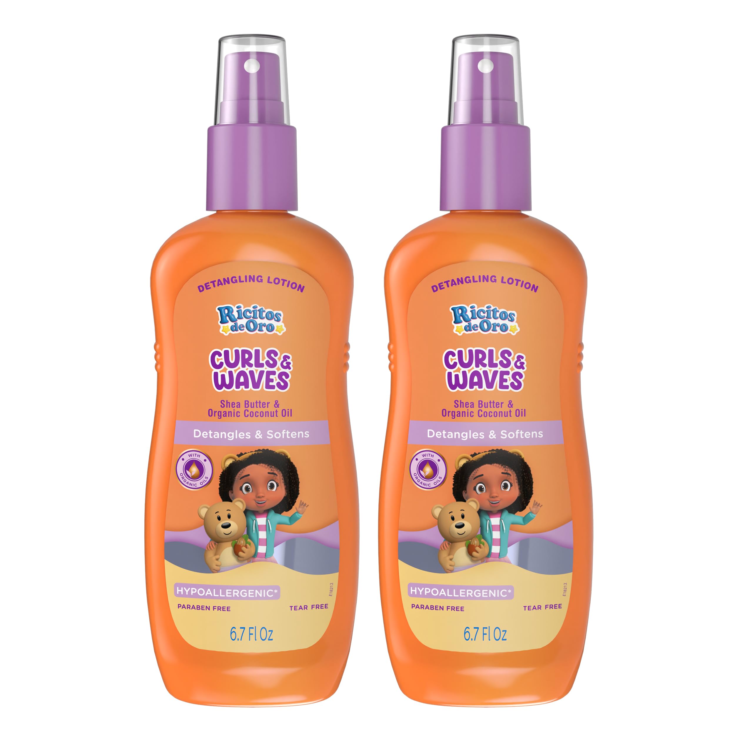 Ricitos de Oro Detangler Spray for Kids bottle with gentle detangling for curls