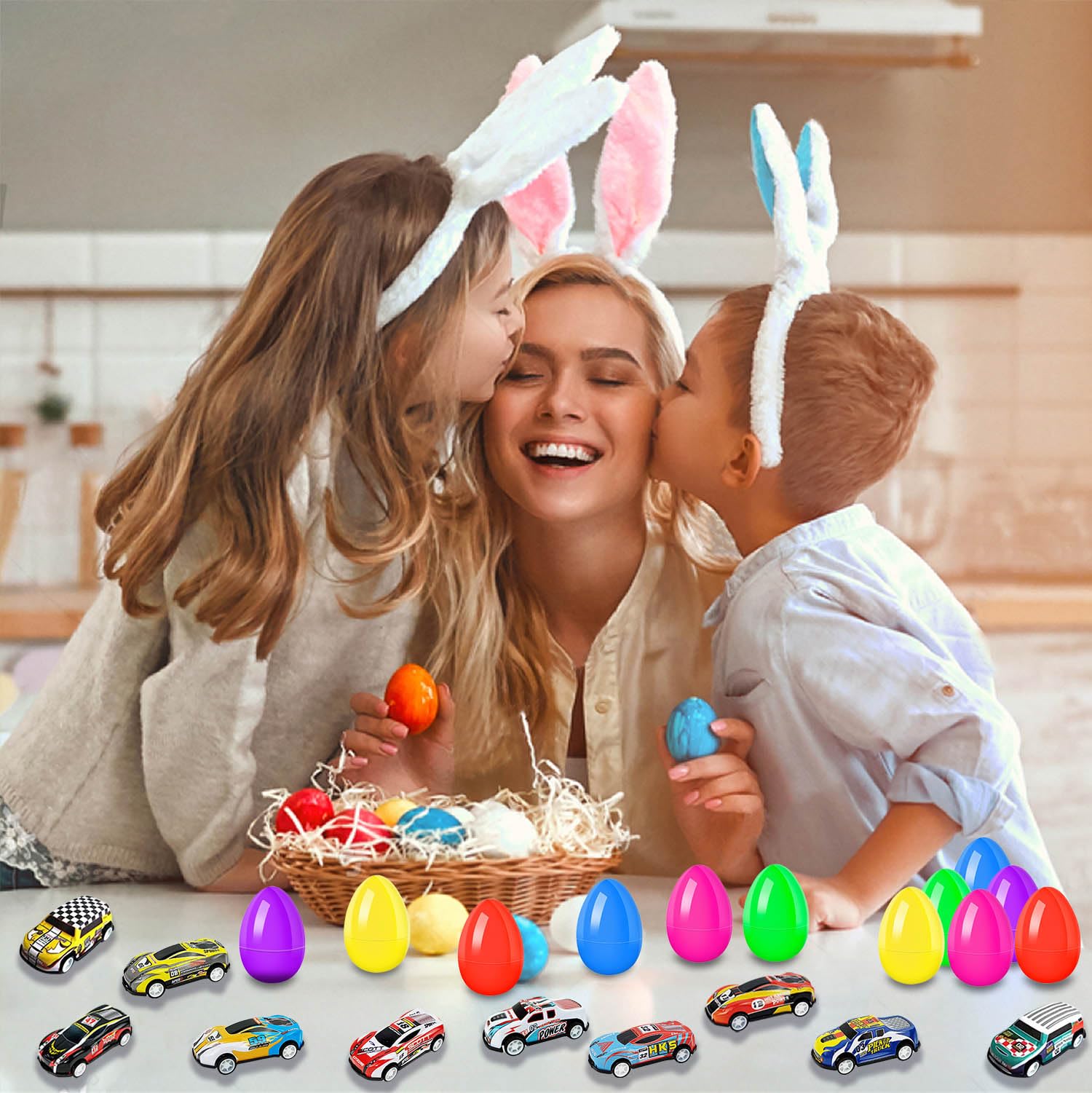 Colorful plastic Ricluck Easter eggs pack for decorations and favors