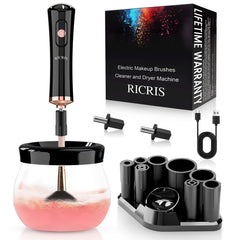 RICRIS brush cleaner bowl demonstrates efficient deep cleaning of makeup brushes.