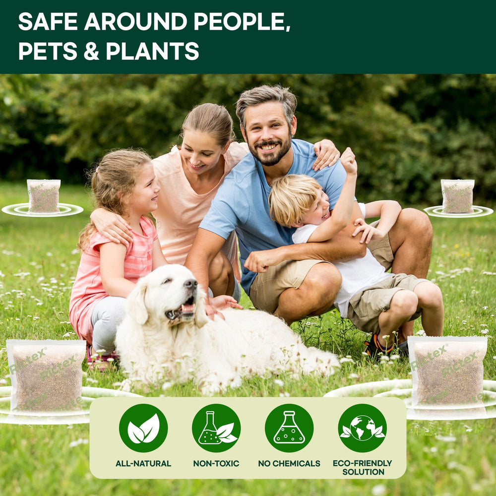 Rictex snake repellent at entrance perimeter protecting home