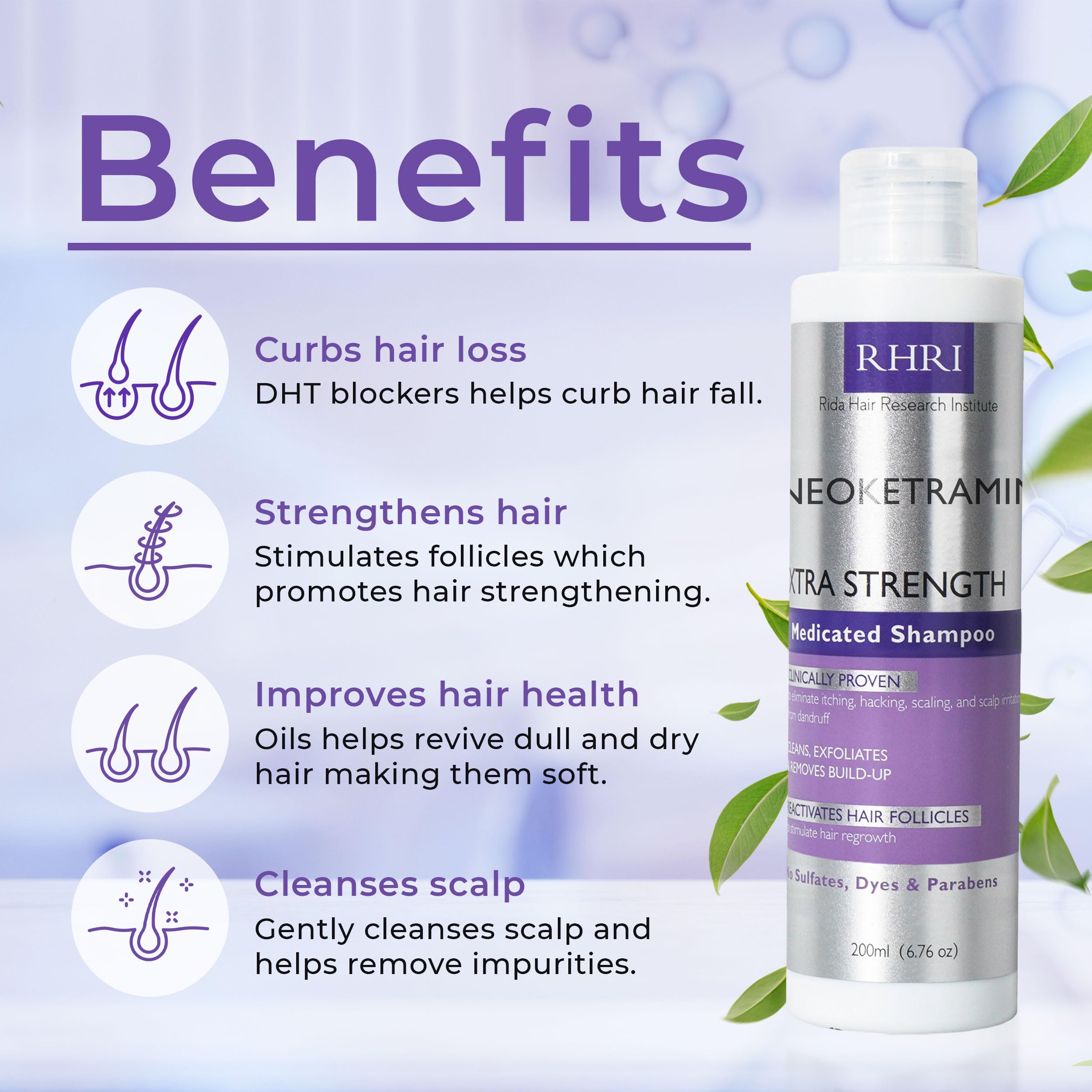 Rida Hair Antifungal Shampoo scrubber brush — convenient scalp cleansing tool.