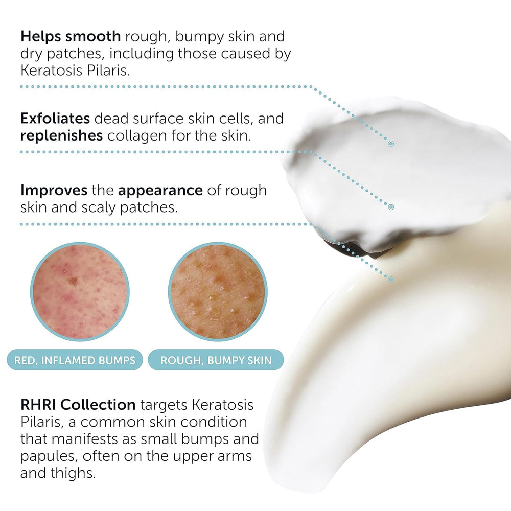 Rida KP Bump Eraser Body Lotion bottle displaying hydration and glow
