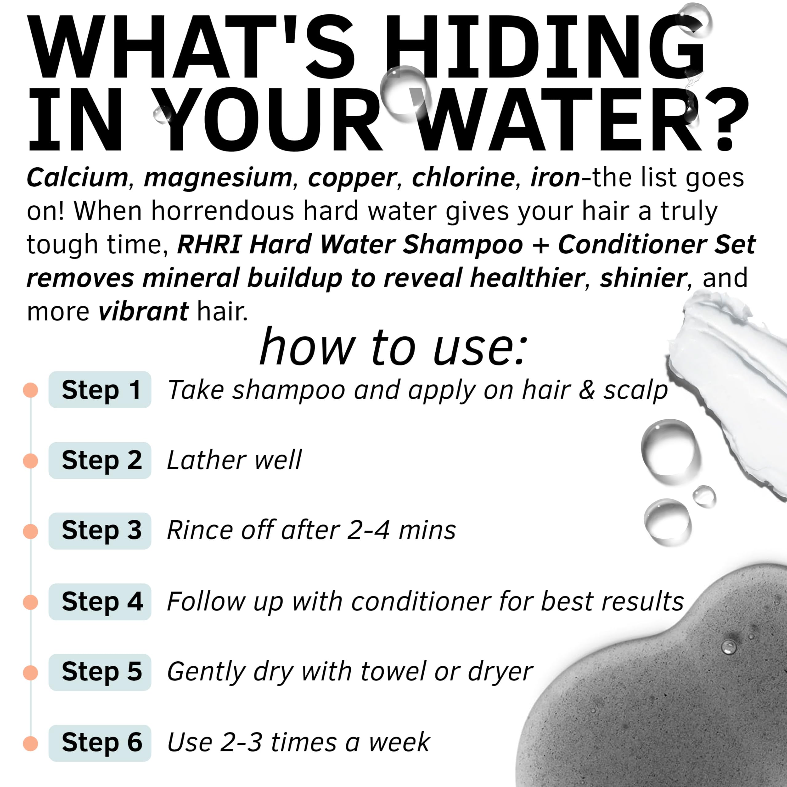 Rida mineral detox helps reduce mineral buildup on hair.