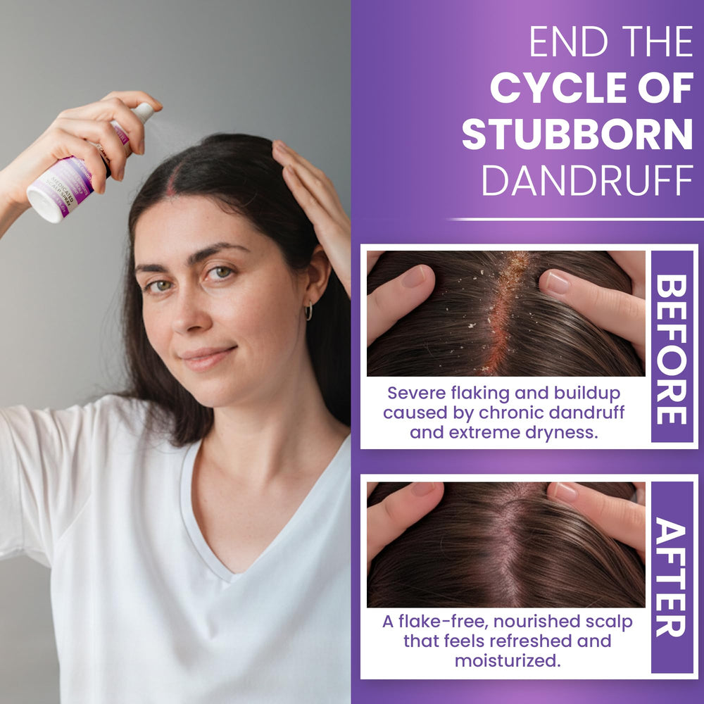 Rida Neoketramin bottle on vanity showcases clean, lightweight scalp care.
