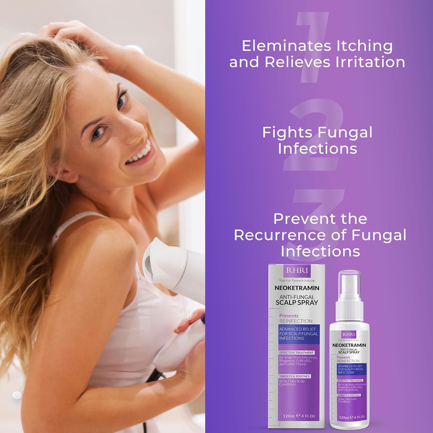 Rida Neoketramin scalp care collection image suggesting all-day freshness.