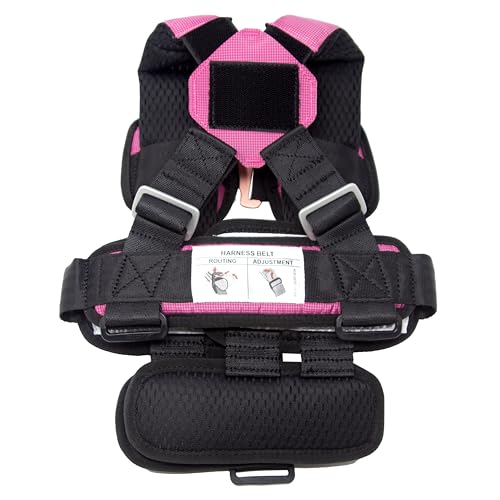 RideSafer Gen 5 XS pink vest with optional tether for versatile vehicle use