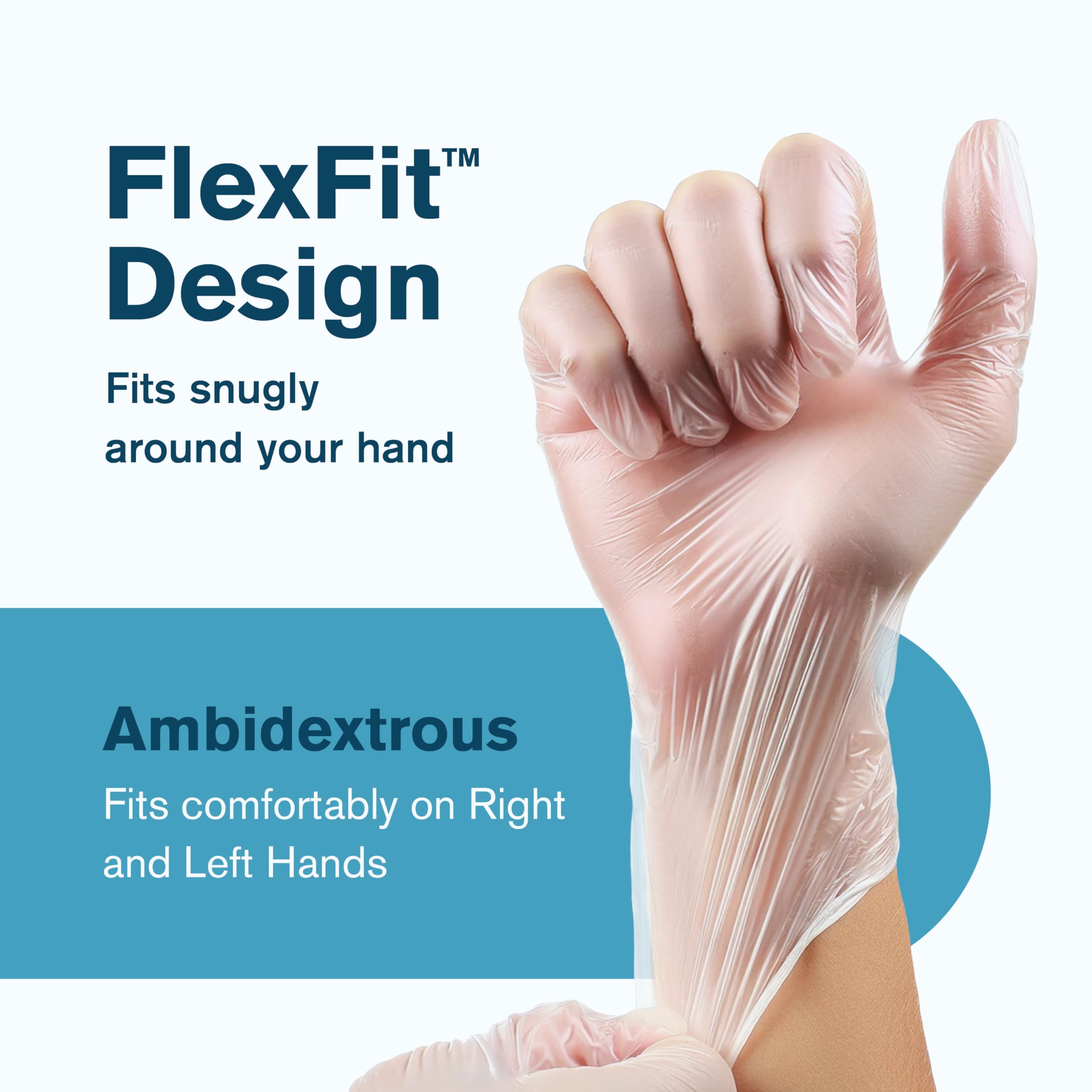 Ridex latex-free clear vinyl gloves ensure allergy-safe handling in food prep.
