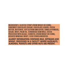 Riesen chocolate caramel bite reveals dense caramel center