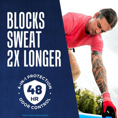 Right Guard Sport Fresh Scent label highlights 4-in-1 protection for active days.