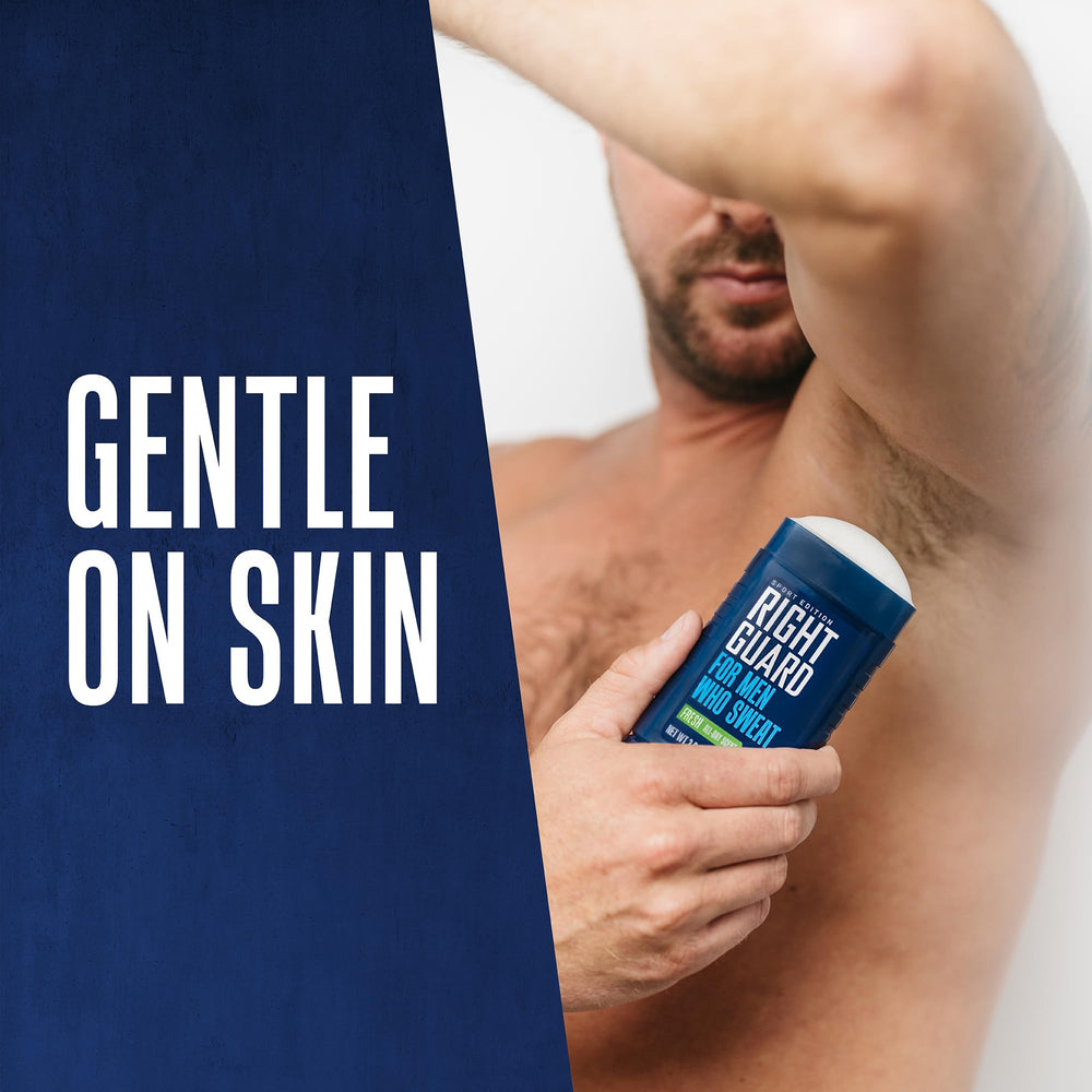 Right Guard Sport Fresh Scent packaging close-up showing 48-hour odor control.