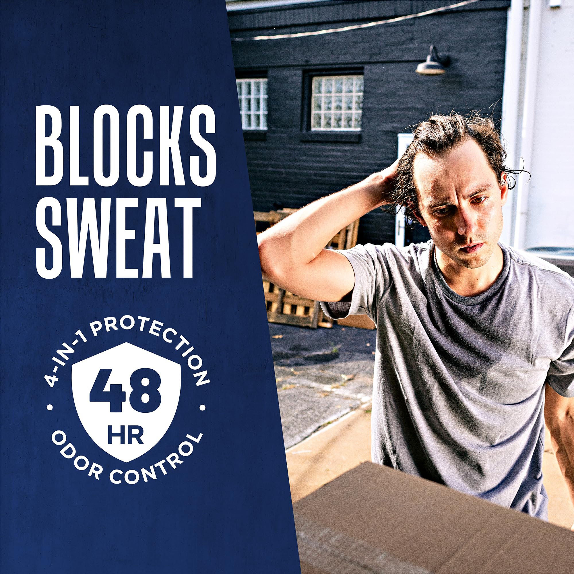 Right Guard Sport 4-in-1 protection helps control sweat, odor, bacteria, and wetness.