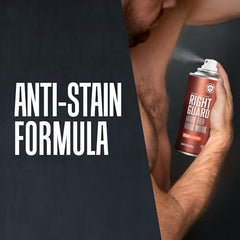 Right Guard Sport Original aluminum-free label highlighting clean, residue-free use.