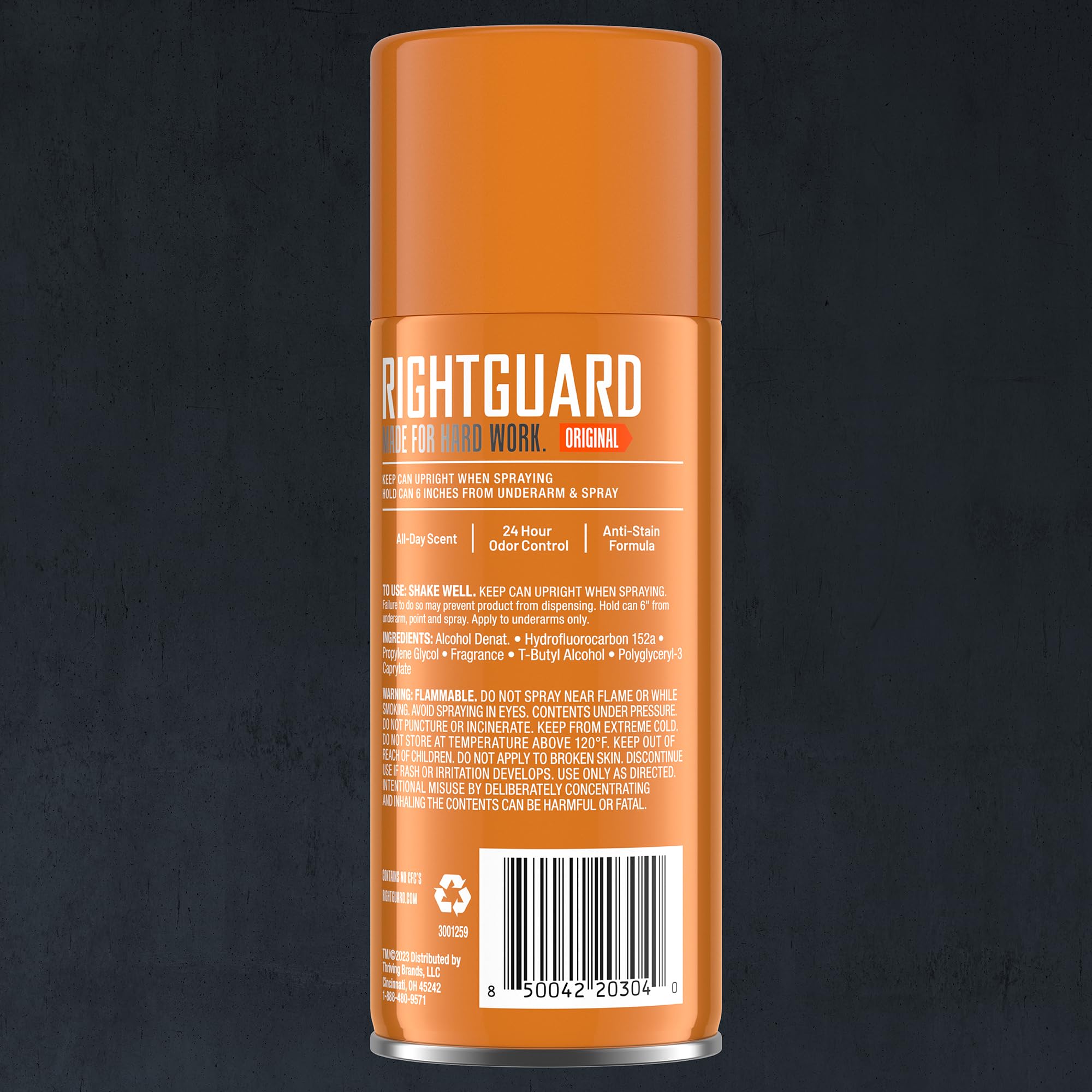 Right Guard Sport Original anti-stain formula ensures white marks stay away.