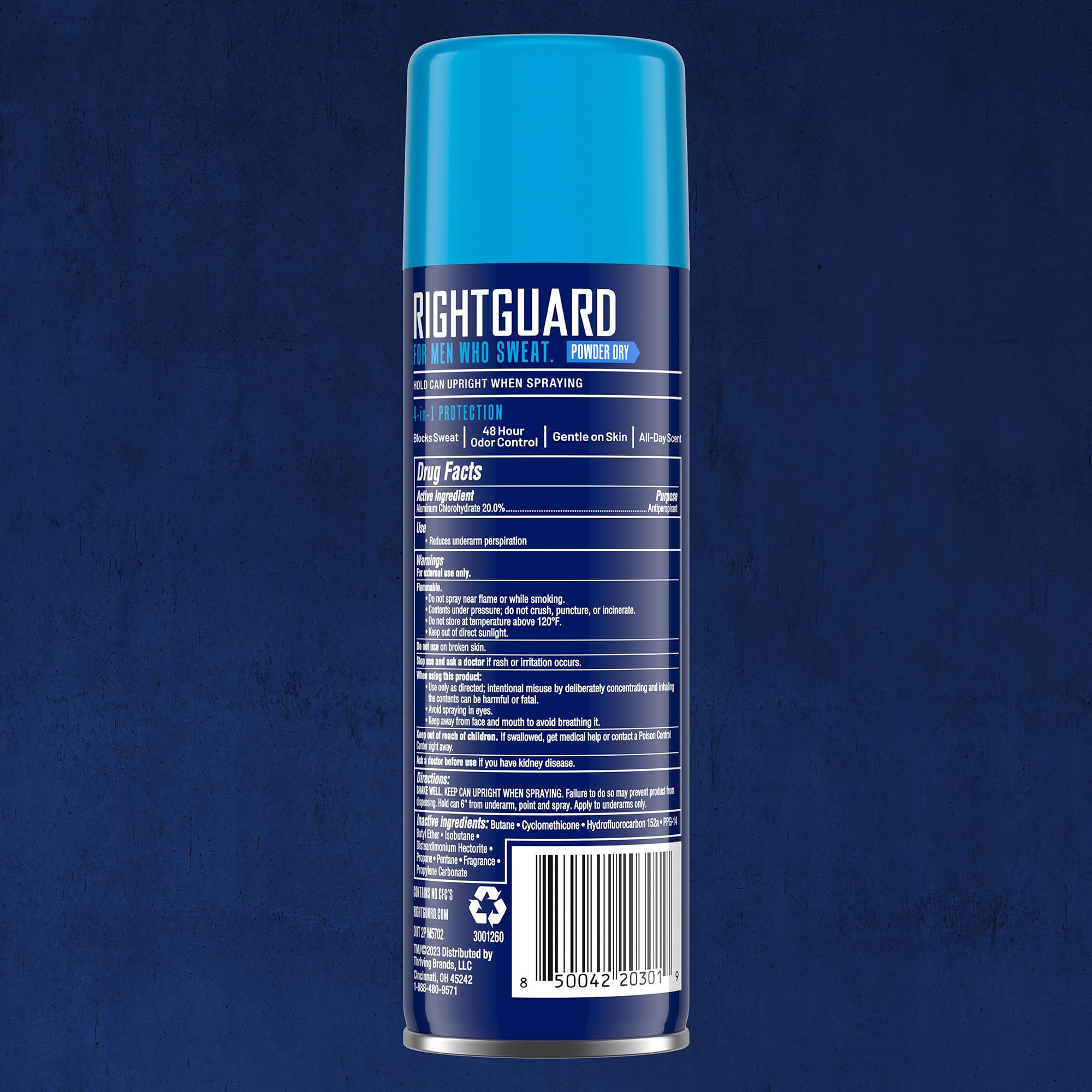 Gym bag-ready Right Guard Sport Powder Dry Scent keeps you fresh post-workout.