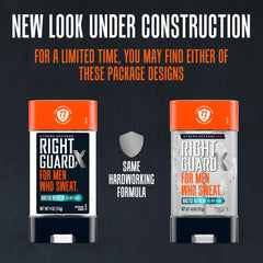 Right Guard Xtreme Defense 72-hour odor-control label signals all-day freshness