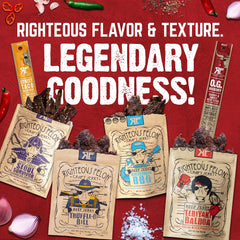 Righteous Felon gift for men packaging highlighting premium meat snacks