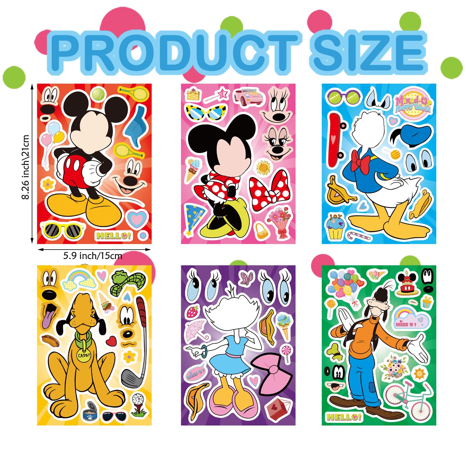 Rihoyoss cartoon character stickers offering vibrant designs for journaling and scrapbooking.