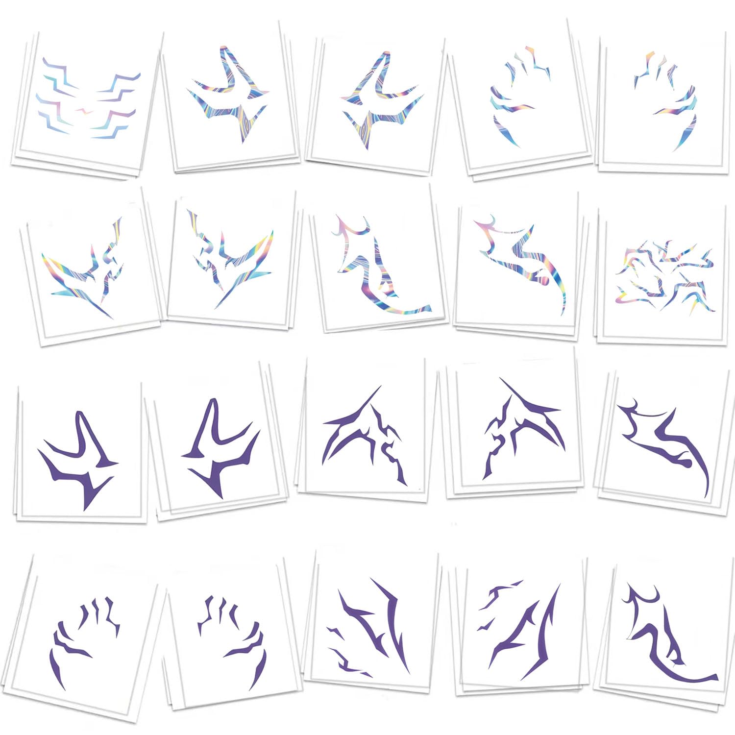 Rihoyoss K-pop Demon tattoos 60 pcs for vibrant party looks and easy skin transfer
