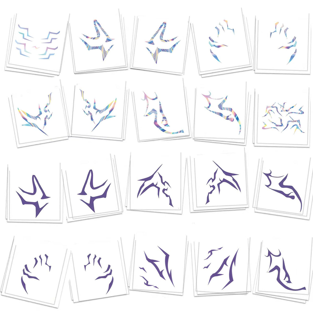 Rihoyoss K-pop Demon tattoos 60 pcs for vibrant party looks and easy skin transfer
