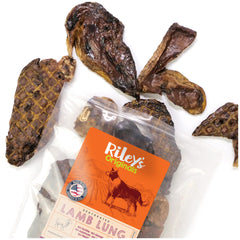 Riley's poumon d'agneau, ingrédient unique friandise naturelle pour entrainement.
