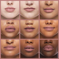Rimmel Candy lipstick close-up shows creamy satin texture for comfortable all-day wear.