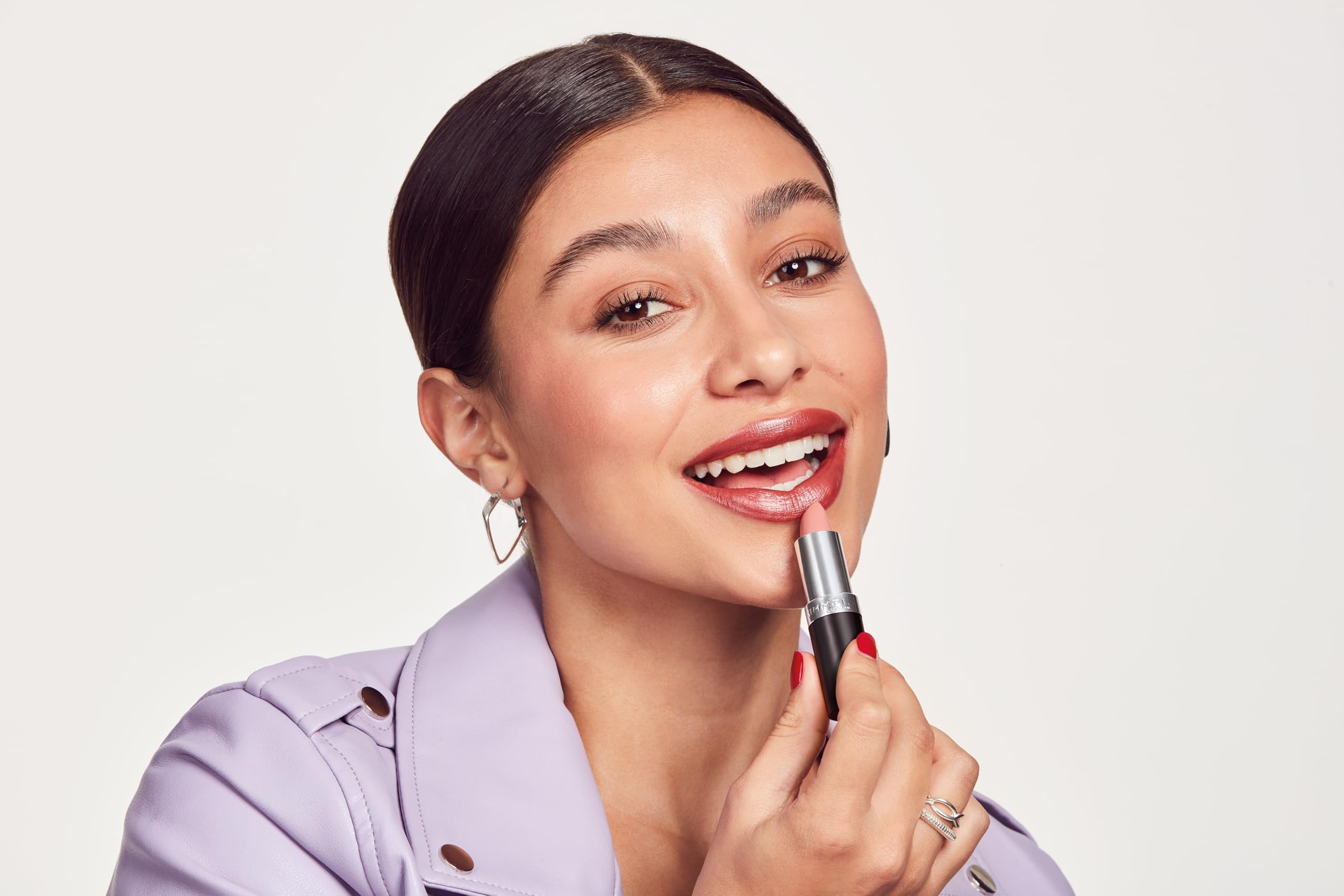 Rimmel Candy lipstick vegan formula delivers smooth, comfortable color.