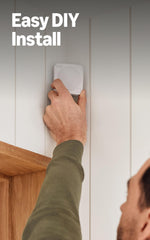 Ring Alarm contact sensor detects door or window openings for real-time awareness.
