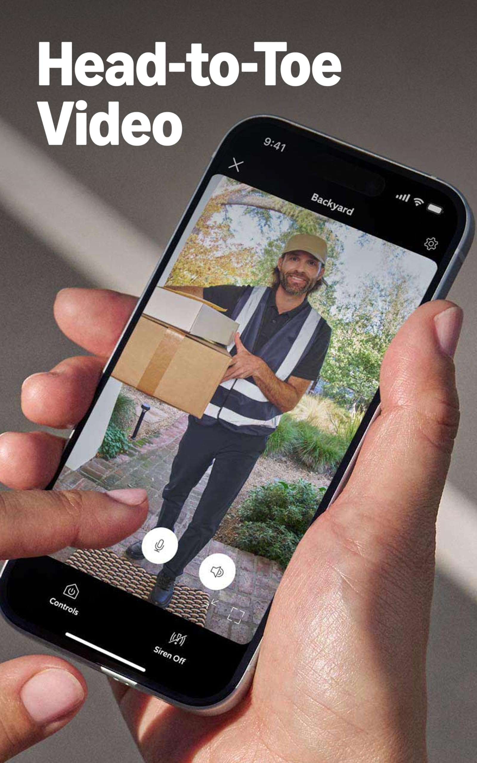 Ring Battery Doorbell head-to-toe video for full doorway visibility.