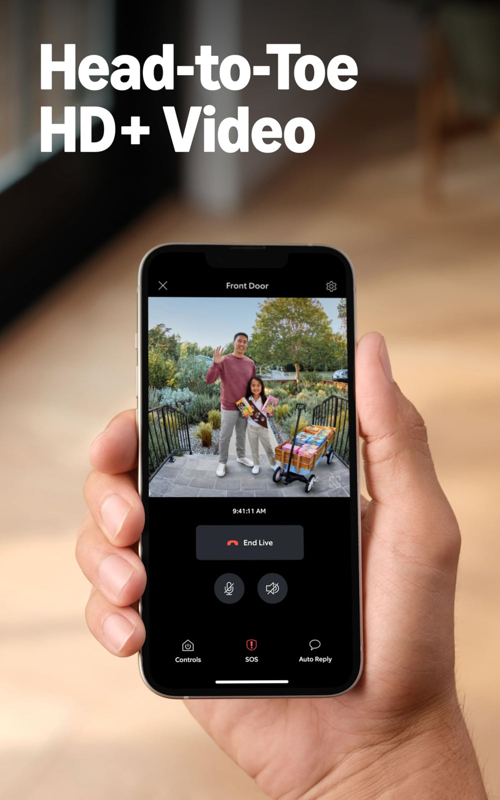 Ring Battery Doorbell Plus color night vision shows visitors clearly at night